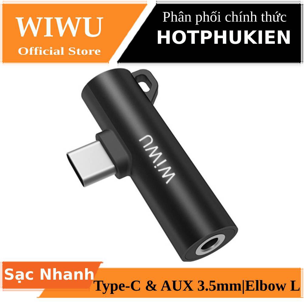 Đầu chuyển adapter Type-C sang jack Audio 3.5mm & PD Type-C hiệu WIWU ST05 - Hàng chính hãng