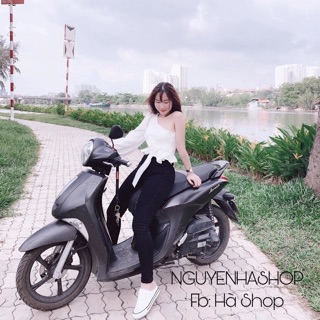 Áo lệch vai nơ eo