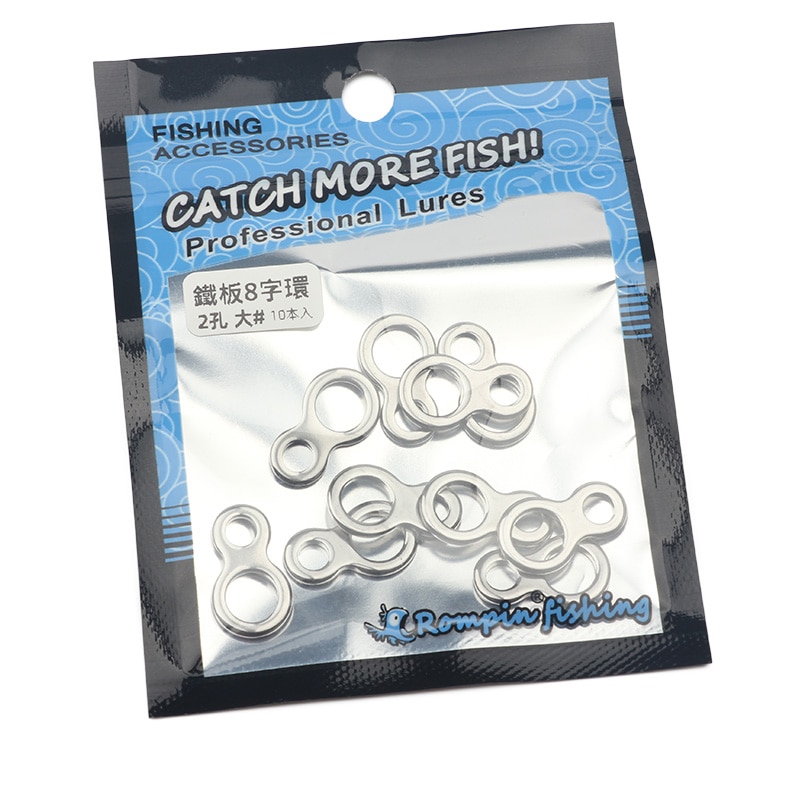 Túi 10 Khoen Móc Câu Hình Số 8 Bằng Thép Không Gỉ