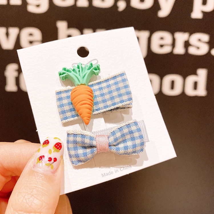 Set 2 Kẹp Tóc Hoạt Hình Xinh Xắn Nhiều Màu Sắc Cho Bé Gái