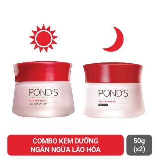Combo Kem Chống Lão Hóa Da Cao Cấp Pond's Age Miracle 50g Thái Lan