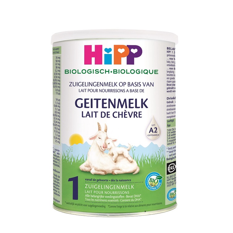 Thùng 6 lon sữa dê HiPP 1 Organic 400g - Nhập khẩu Đức, giúp bé phát triển chiều cao, trí não, tăng cường hấp thu