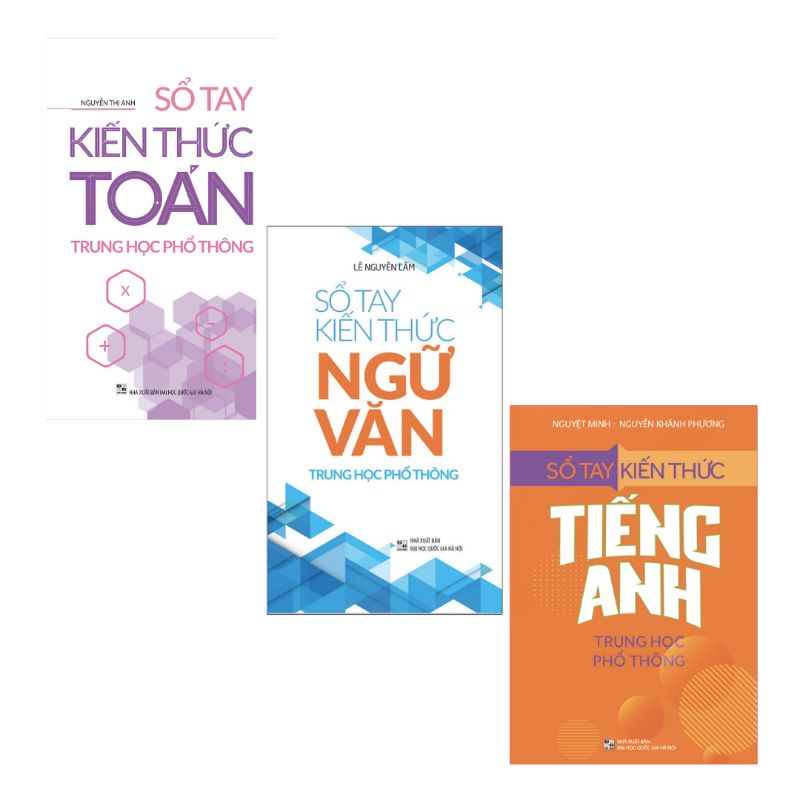 Sách: Combo 3 Cuốn Sổ Tay Kiến Thức Toán + Sổ Tay Kiến Thức Ngữ Văn + Sổ Tay Kiến Thức Tiếng Anh Phổ Thông