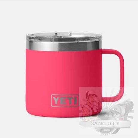 Ly Giữ Nhiệt YETI 'USA' Có Tay Cầm, Thép Không Gỉ Chính Hãng - Mug 14oz Nắp Magslider