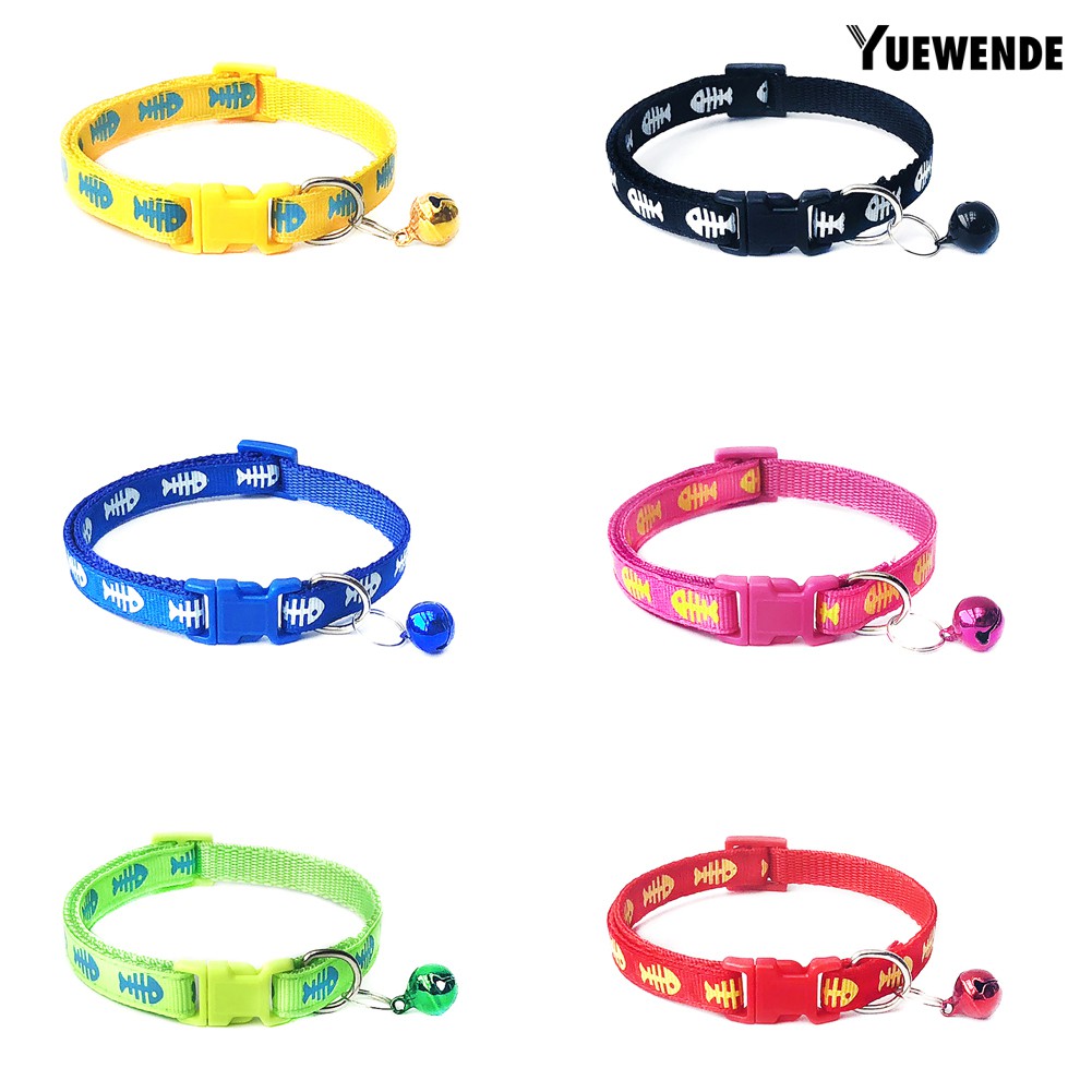 Vòng Cổ Có Chuông Hình Xương Cá Cho Thú Cưng