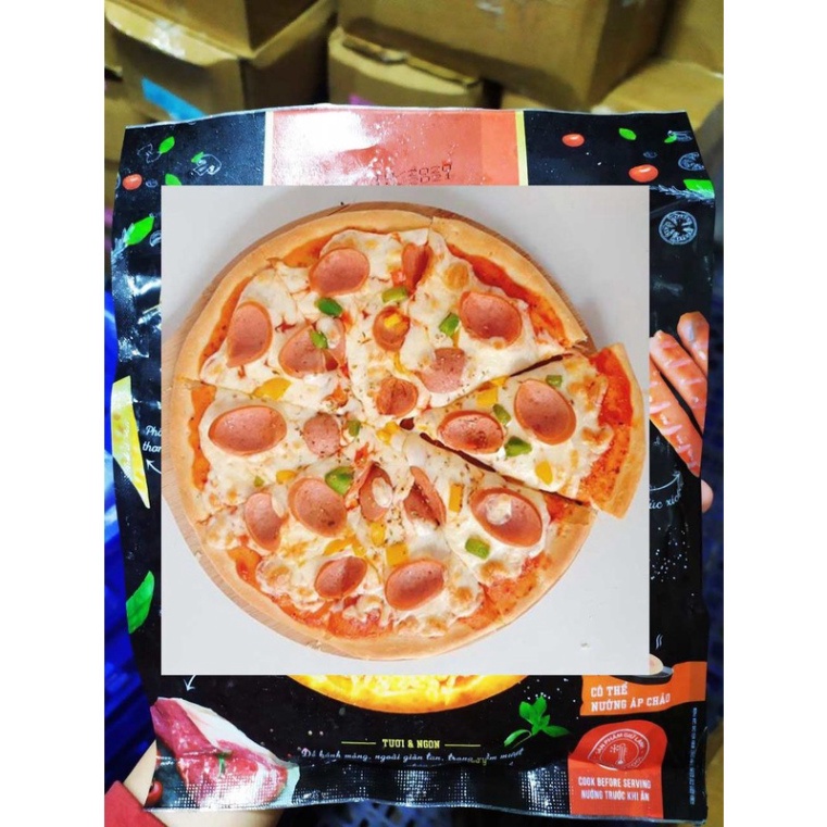 [Q7] Bánh Pizza xúc xích - hải sản - bò bằm LaCusina 180g - nuongfood