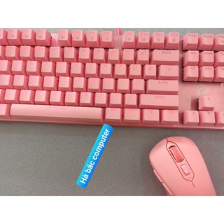 COMBO BỘ BÀN PHÍM CƠ + CHUỘT - Bộ bàn Phím Chuột  DAREU Gaming Màu HỒNG