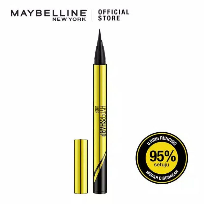 (Hàng Mới Về) Bút Kẻ Mắt Dạng Lỏng Maybelline Hypersharp Màu Đen Chống Thấm Nước