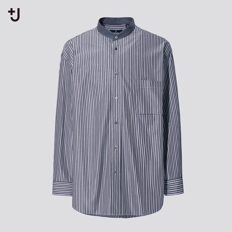 Áo sơmi UNIQLO +J SUPIMA COTTON OVERSIZED STAND COLLAR SHIRT