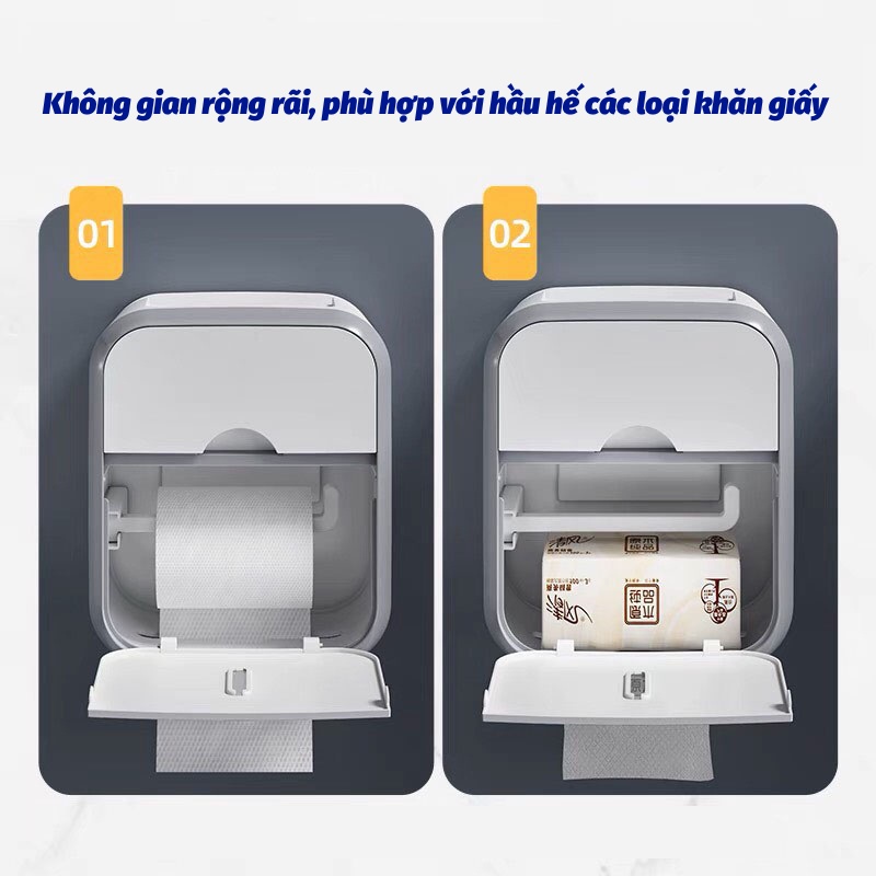 Hộp Đựng Giấy Vệ Sinh Hộp Đựng Khăn Giấy Gắn Tường Chống Thấm Nước Sáng Tạo Cho Nhà Tắm Titan Store