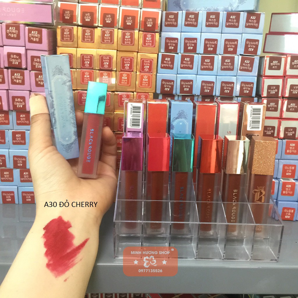 Son tự nhiên tông sáng Đỏ cam - Chery - Cam cháy - Đỏ dâu ( thiết kế Black Rouge ) | BigBuy360 - bigbuy360.vn