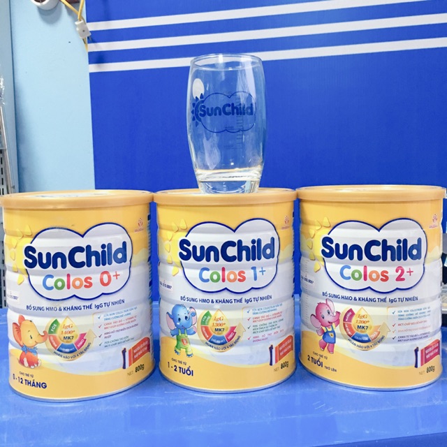 Sữa bột Sunchild Colos 0+ ,1+,2+ 800g