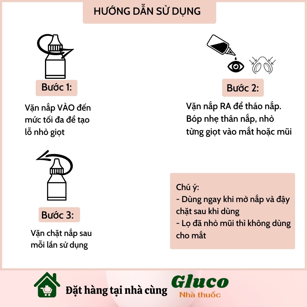 Nước muối sinh lý cho trẻ sơ sinh nhỏ mắt sinh lí Traphaco 10 lọ 10ml GLU003