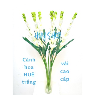 Hoa giả trang trí -  Cành Hoa HUỆ TRẮNG 1 nhánh