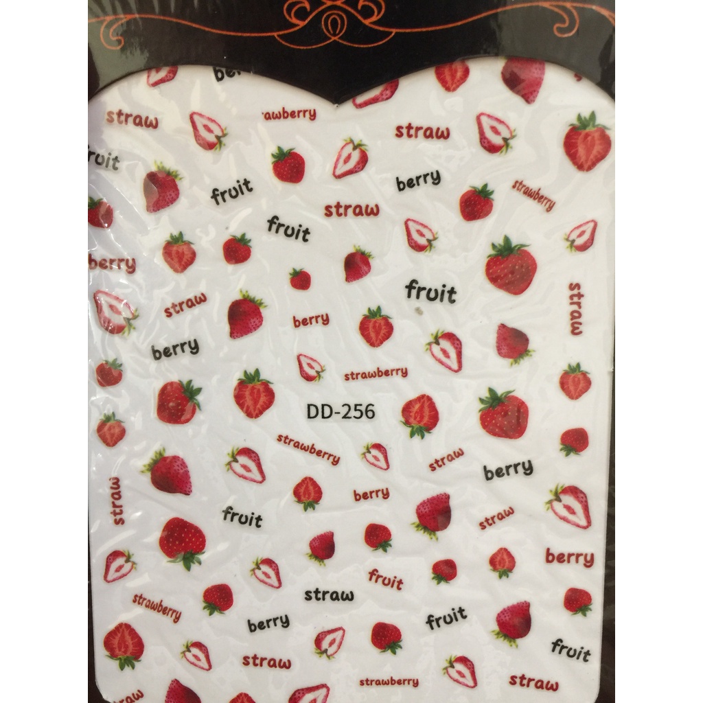 " Hàng chất lượng " Stiker hình dán dâu tây Mã hiệu DD - 256 rất đẹp và dễ thương.