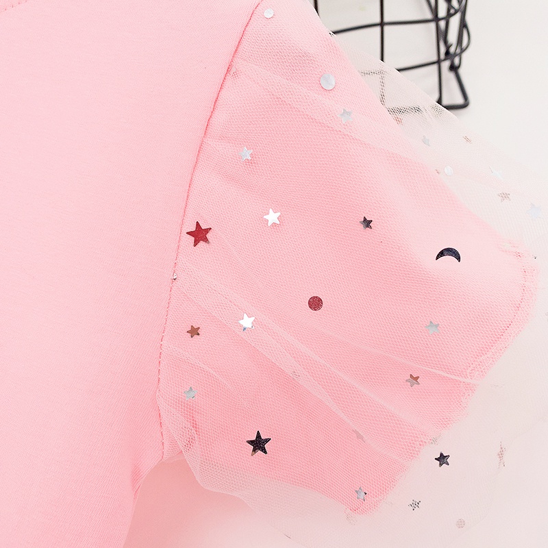 Áo Thun Cotton Ngắn Tay In Hoạt Hình Frozen Thời Trang Mùa Hè Dành Cho Bé Gái