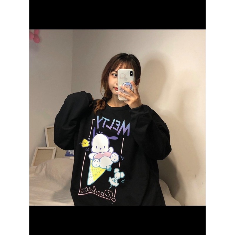 ÁO THUN TAY DÀI FORM RỘNG FREE SIZE