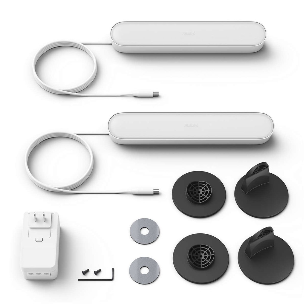 Đèn trang trí phòng gaming đổi màu siêu chất Philips HUE Play light bar double pack