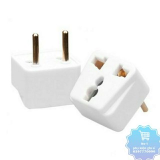 Phích cắm điện Vinakip chuyển đổi ổ 3 chấu thành 2 chấu - chuyển đổi sạc 3 chân - đầu nối ổ cắm 3 cực đa năng 10A 250V