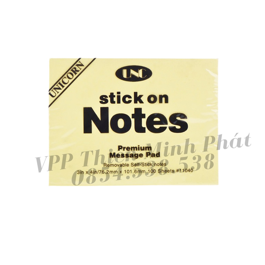 Giấy note UNC vàng 3 * 2, 3*3, 3*4, 3*5
