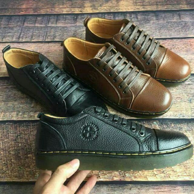 Giày Nam - Giày Dr Martens Da Bò -Bảo Hành 12 Tháng