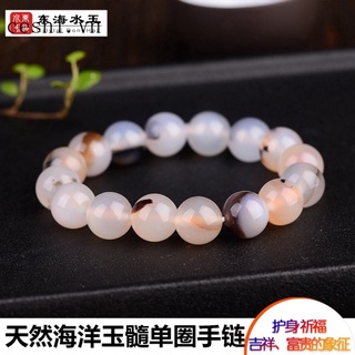 Vòng tay hạt đá hình tròn may mắn nhiều kích thước tùy chọn