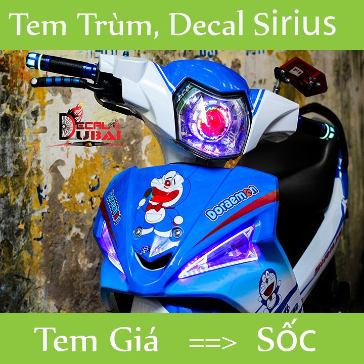 KM Tem trùm sirius FI xanh trắng doremon