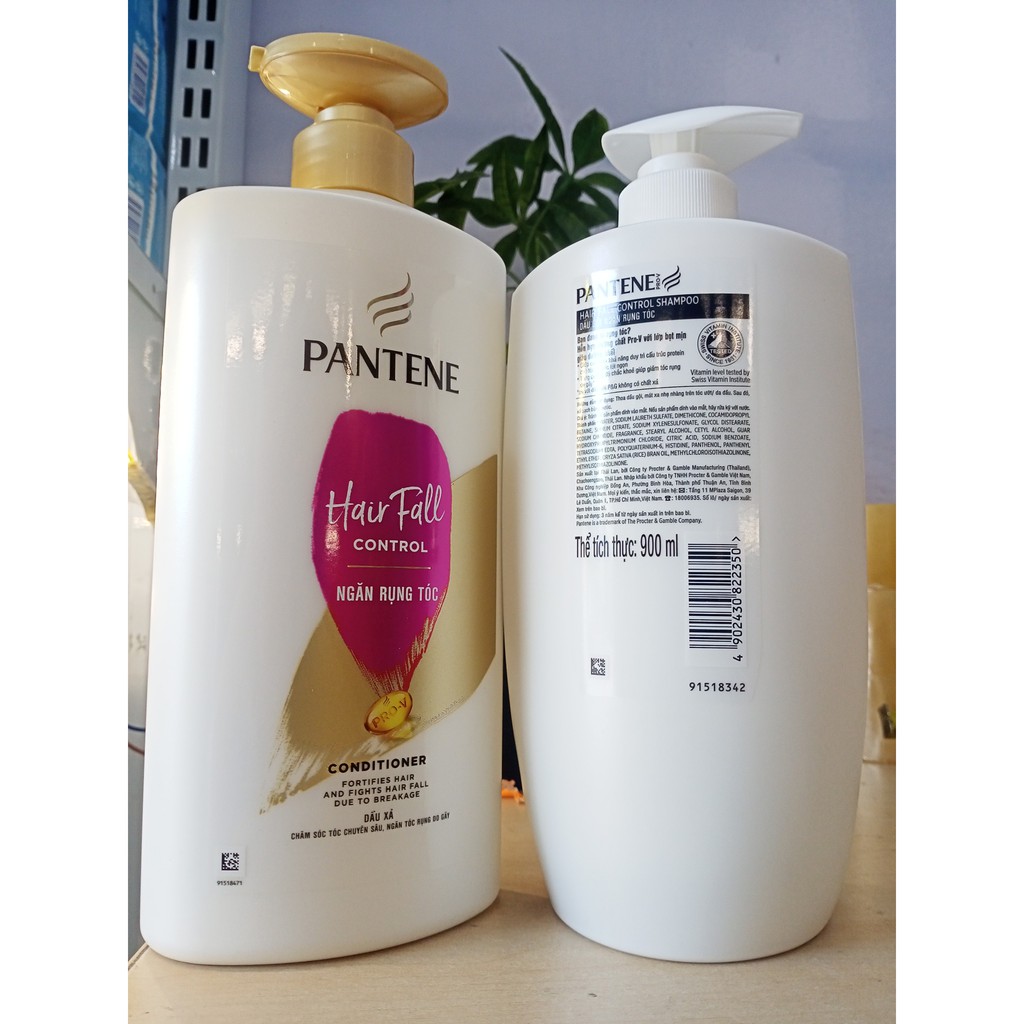 Combo dầu gội Pantene ngăn rụng tóc 900g+ dầu xả Pantene 650g