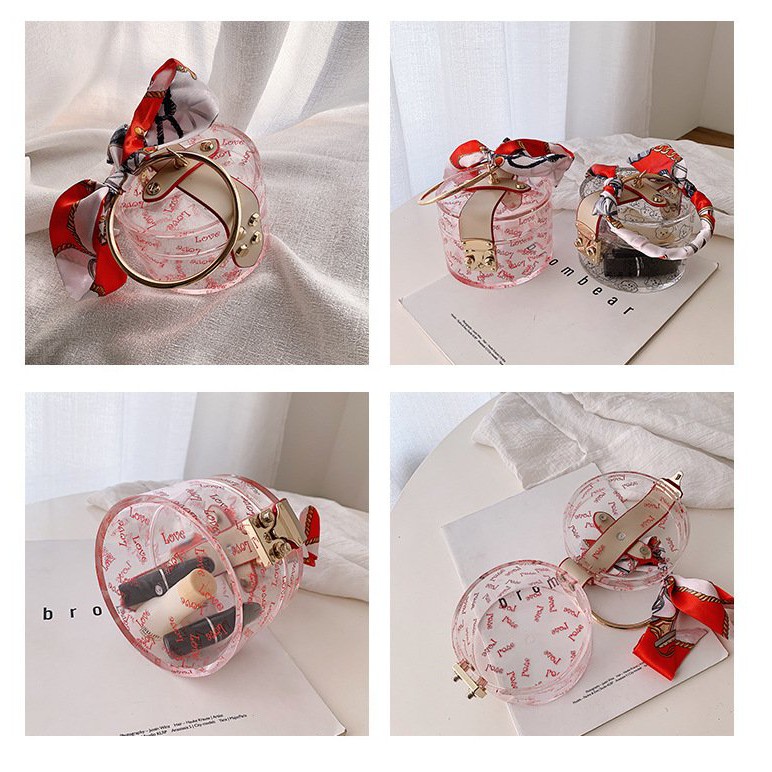 [Hot trend] Túi Cốp Trong Suốt Quấn Khăn Thời Trang Phong Cách Hàn Quốc Trẻ Trung Đáng Yêu Hàng Xịn TKT01 | BigBuy360 - bigbuy360.vn