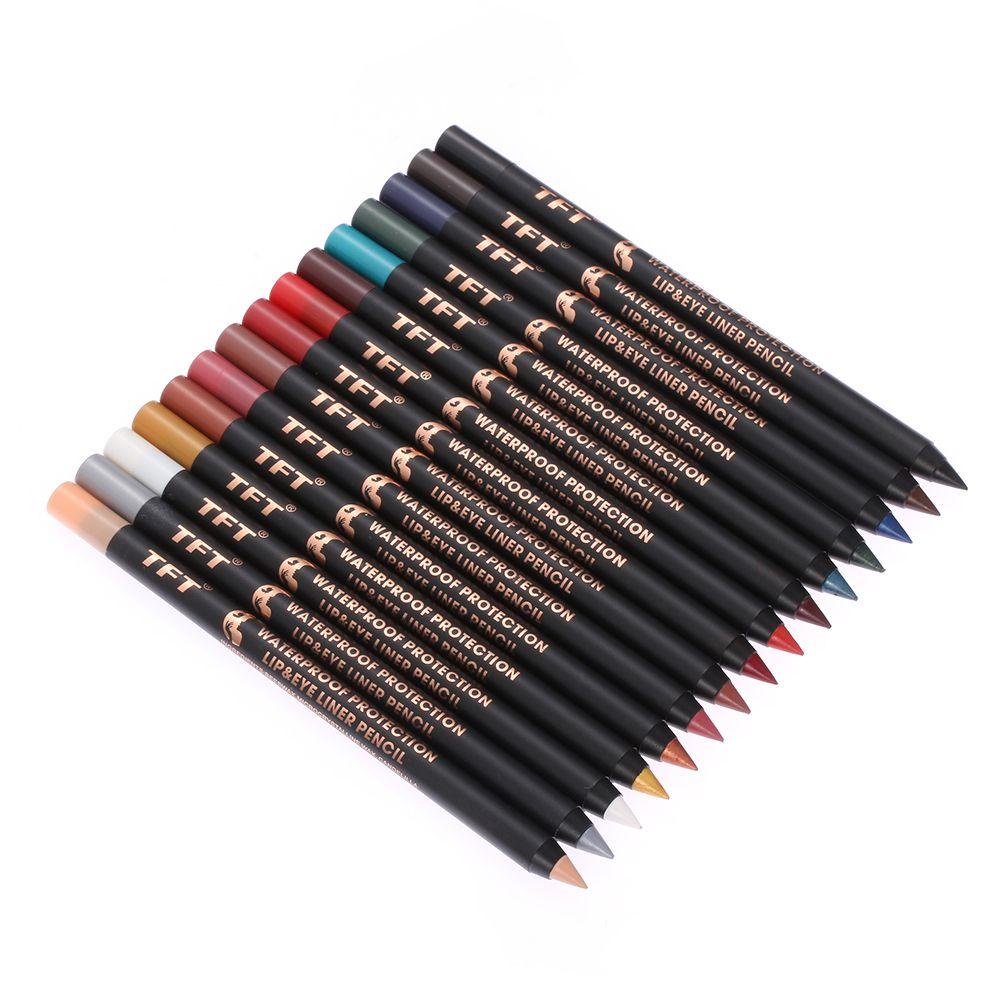MIHAN1 2 Pcs Hot Sale Eyeliner Eyeshadow Pencil Fashion Colourful Pigment Lip Liner Pen New Makeup Beauty Long Lasting Eye Cosmetics Waterproof