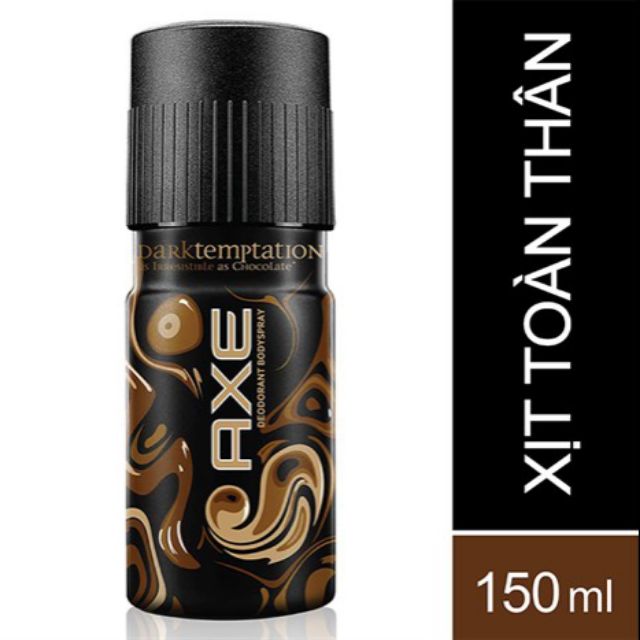 Xịt khử mùi AXE Dark Temptation hương chocolate chai 150ml