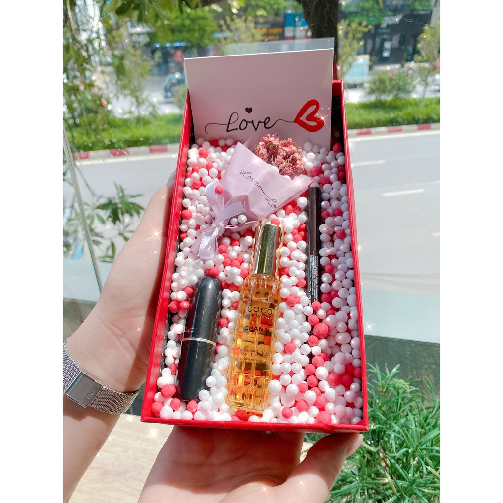 Hộp quà 8/3 Sweet Box - Hộp Chữ Nhật Dài