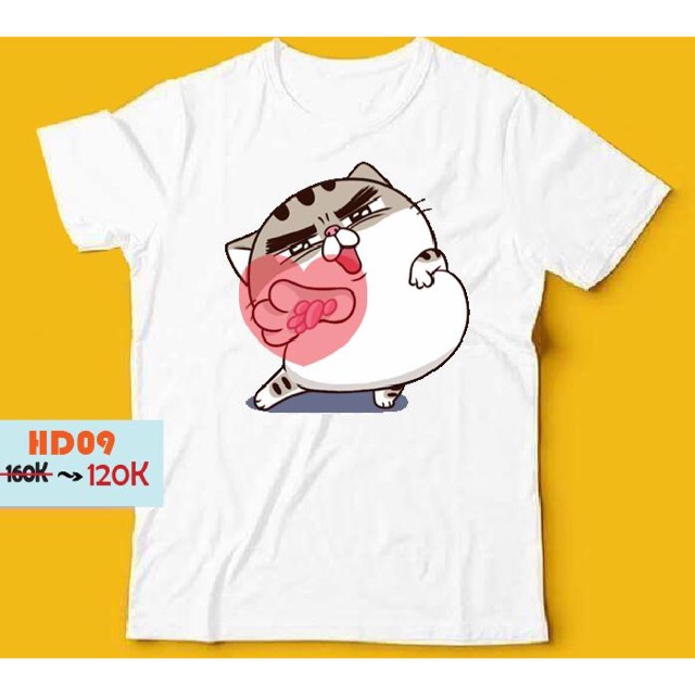 Áo thun mèo ami cotton 100%