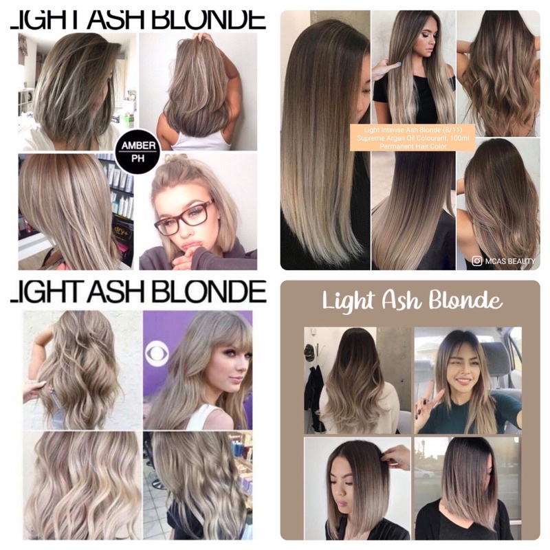 Thuốc Kem Nhuộm Tóc Màu Xám Khói Tự Nhuộm Tại Nhà 8.11 Light Ash Blonde Hair Color Dye