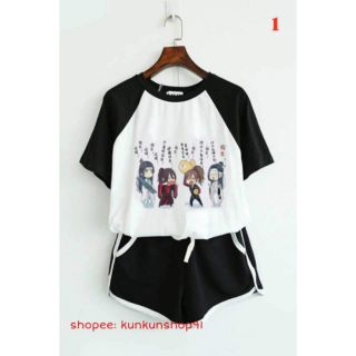 Set Áo Quần Mặc Hè In Hình Trần Tình Lệnh, Tiêu Chiến, Vương Nhất Bác