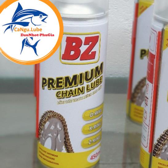 [Rẻ vô địch] Chai Xịt dưỡng sên BZ Premium Chainlube mẫu mới cao cấp không văng, Bôi trơn sên xích BZ 450ml hoặc 200ml