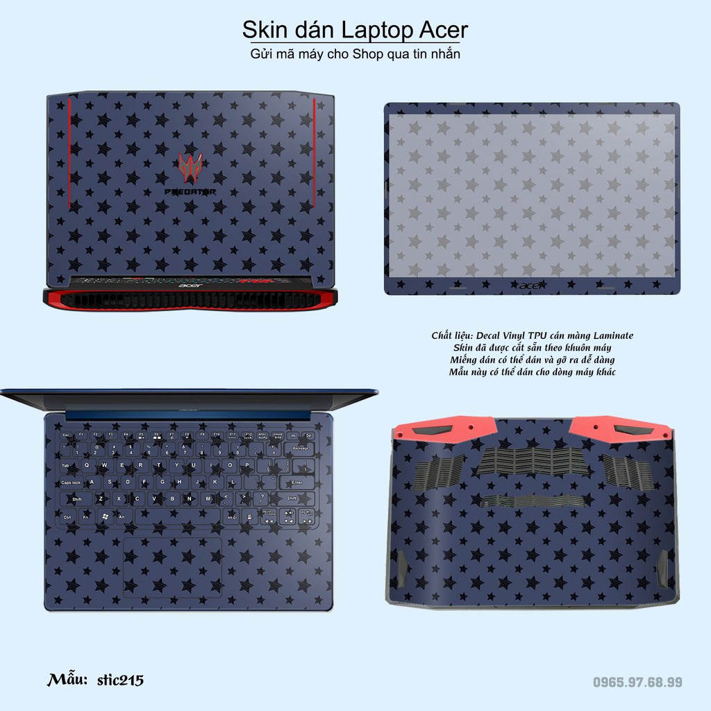 Skin dán Laptop Acer in hình Hoa văn sticker nhiều mẫu 35 (inbox mã máy cho Shop)