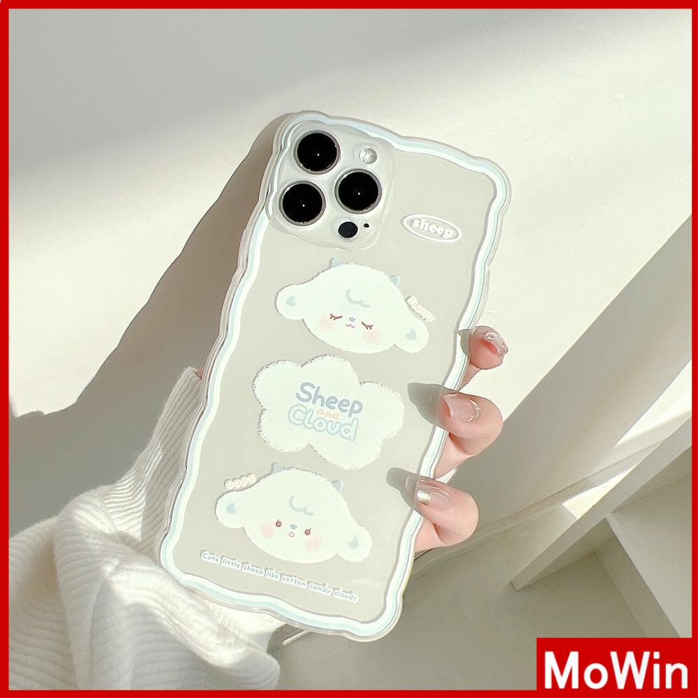 Ốp điện thoại silicon mềm họa tiết mây trắng chống trượt thích hợp cho iPhone 13 ProMax/12 ProMax /11/ 7Plus