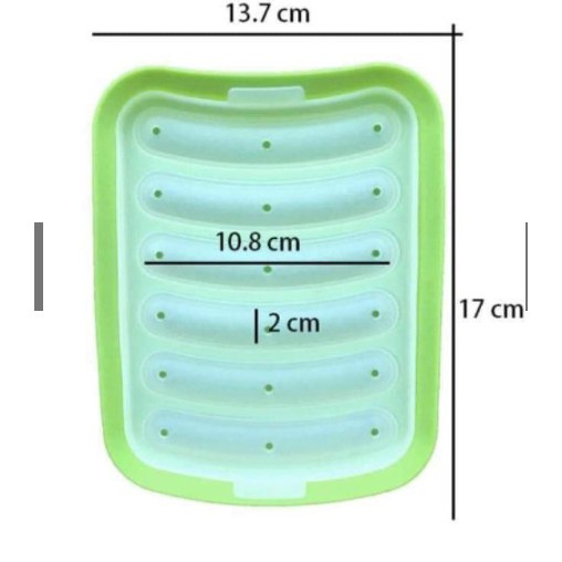 Khuôn silicon làm xúc xích cho bé ăn dặm