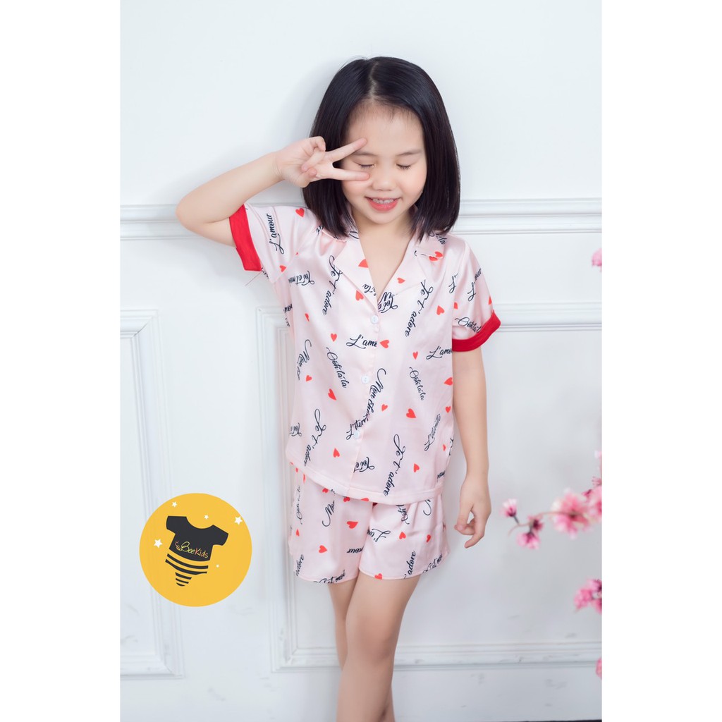 Bộ Pijama đẹp Vải lụa cao cấp Mềm Mát thấm hút mồ hôi Cho Bé từ 10 -24kg