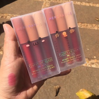Set 3 cây son kem lì herorange fluffy lip