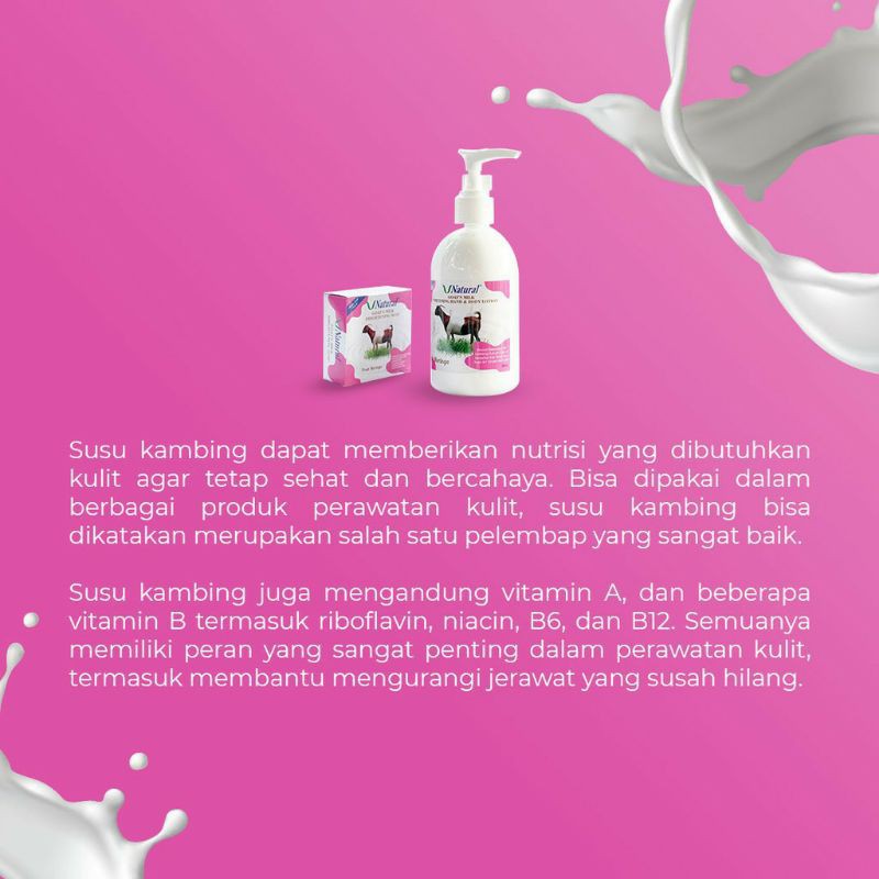 V NATURAL GOAT'S MILK WHITENING HAND & BODY LOTION