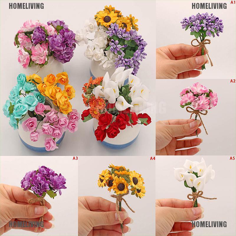 [Homeliving] Bó Hoa Hồng mini Thắt Nơ Bằng Tay Cho Nhà Búp Bê