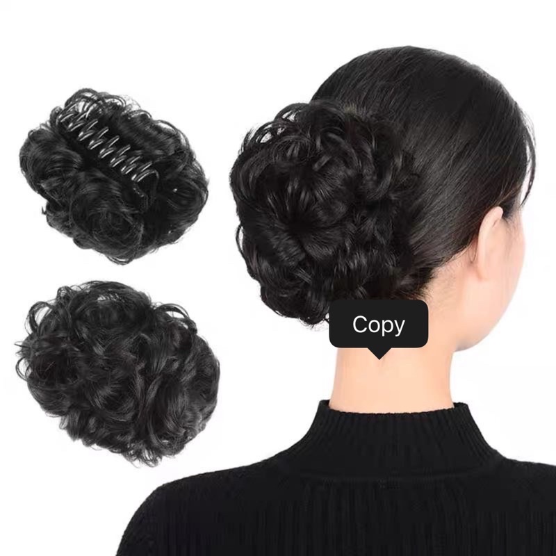 Tóc búi giả ngoặm rối