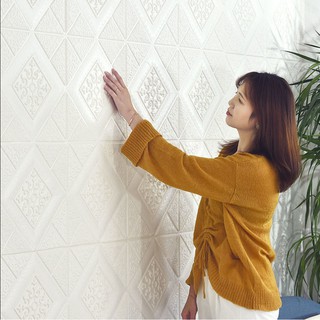 Miếng xốp dán tường giả gạch hiệu ứng 3D chống thấm nước
