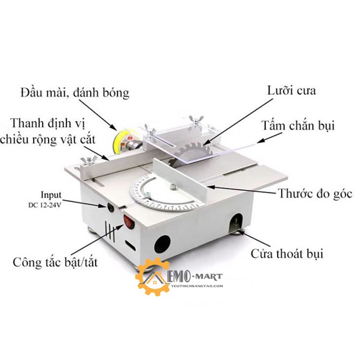 Máy cưa bàn mini đa năng V3 💥 BH 12 THÁNG 💥 Tốc độ 7000 vòng/ phút - Mạnh mẽ - Bền bỉ