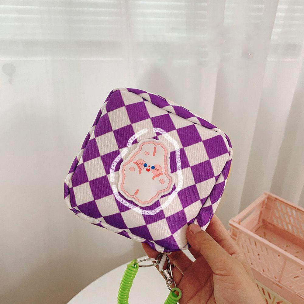 Túi Đựng Băng Vệ Sinh Bằng Vải Cotton Họa Tiết Gấu Dễ Thương