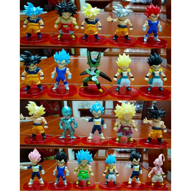 Mô hình Dragon Ball các nhân vật Son goku, Vegeta, Son Gohan cao 7cm mẫu mới nhất tặng kèm chân đế