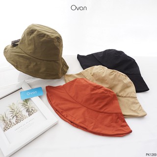 Mũ bucket nữ kaki trơn ovan.vn pk1269