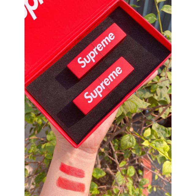 Set son Supreme 2 cây tone đỏ